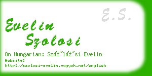 evelin szolosi business card